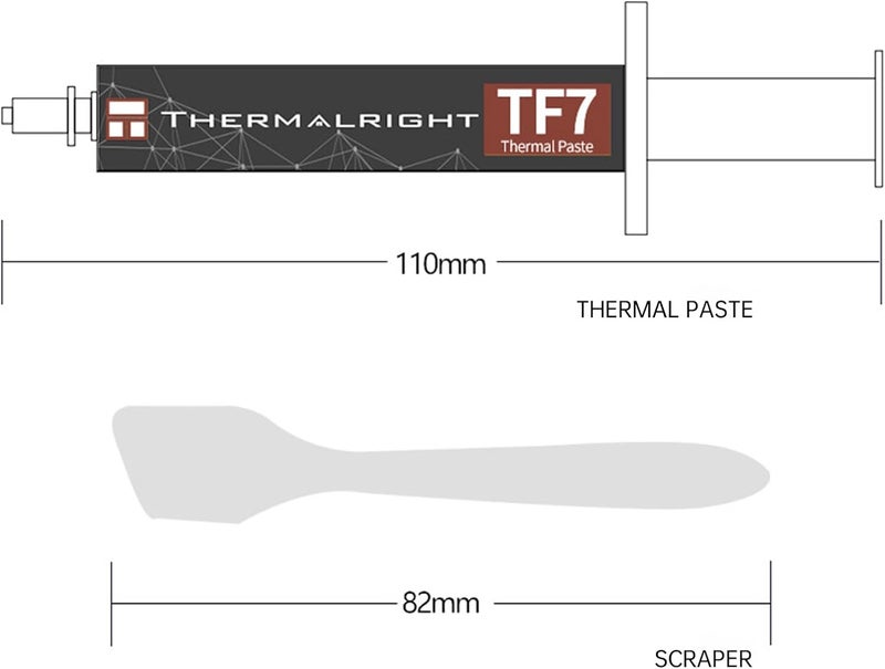 Thermalright معجون حراري TF7 - 12.8 واط/م.ك مركب تبريد 2 جرام | متانة عالية | لجميع مبردات المعالجات | عبوة 3 قطع - Image 5